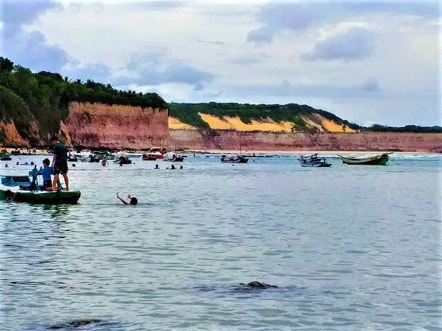 Pipa's beach, next to the cliffs of the ecological sanctuary Pipa's beach, next to the cliffs of the ecological sanctuary