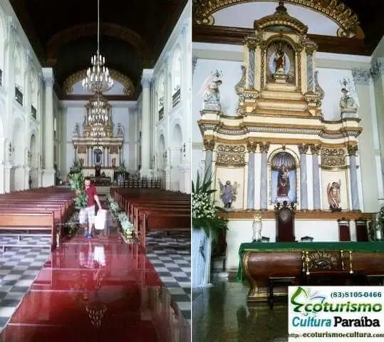 Minor Basilica of Nossa Senhora das Neves: the interior Tourist attractions in João Pessoa: the interior of the Minor Basilica of Nossa Senhora das Neves